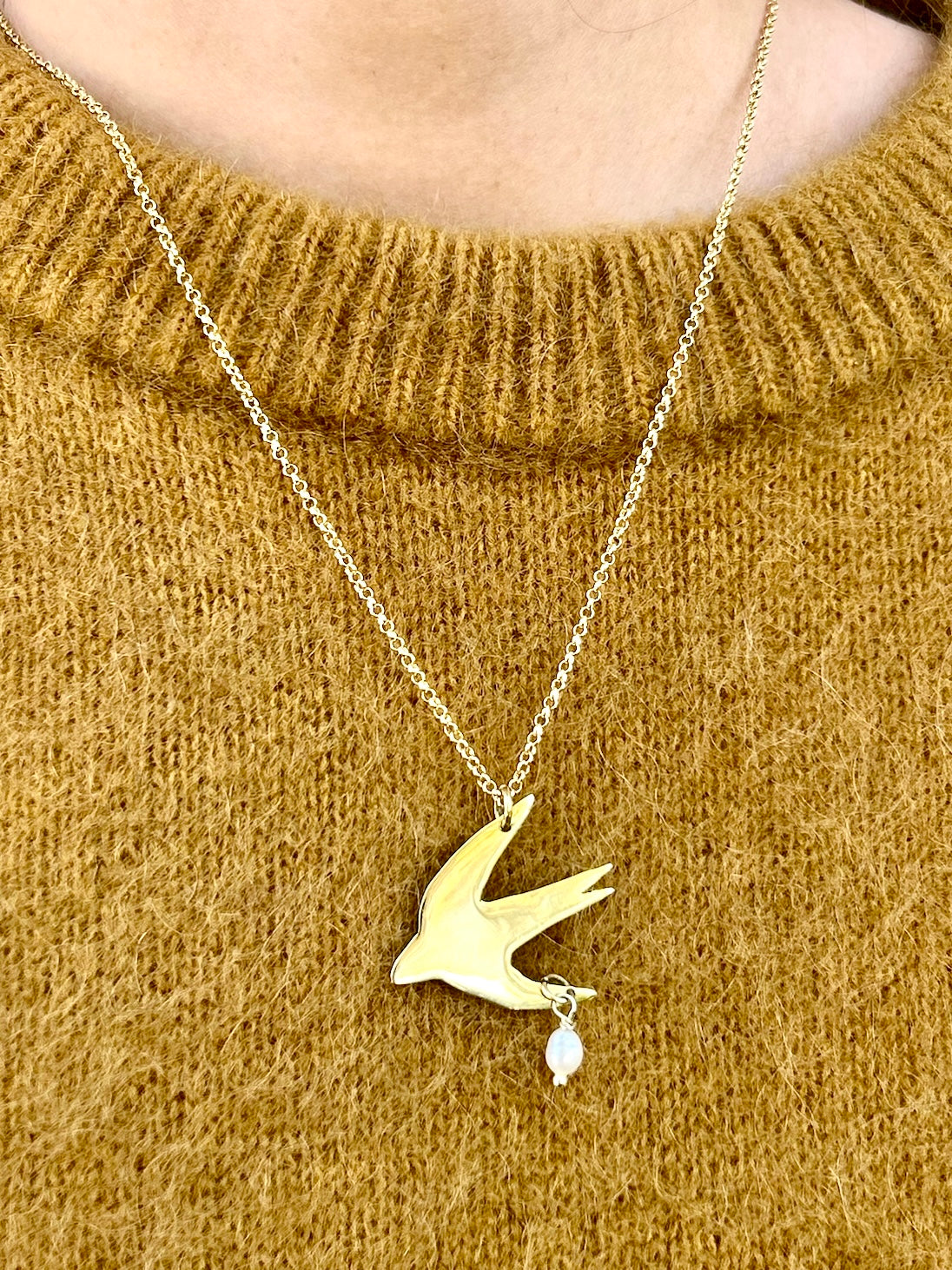 The Swallow Silhouette Pendant