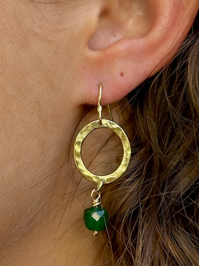 Solana Hammered Hoop Drops
