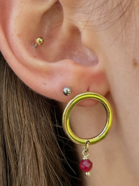 Magenta Studs