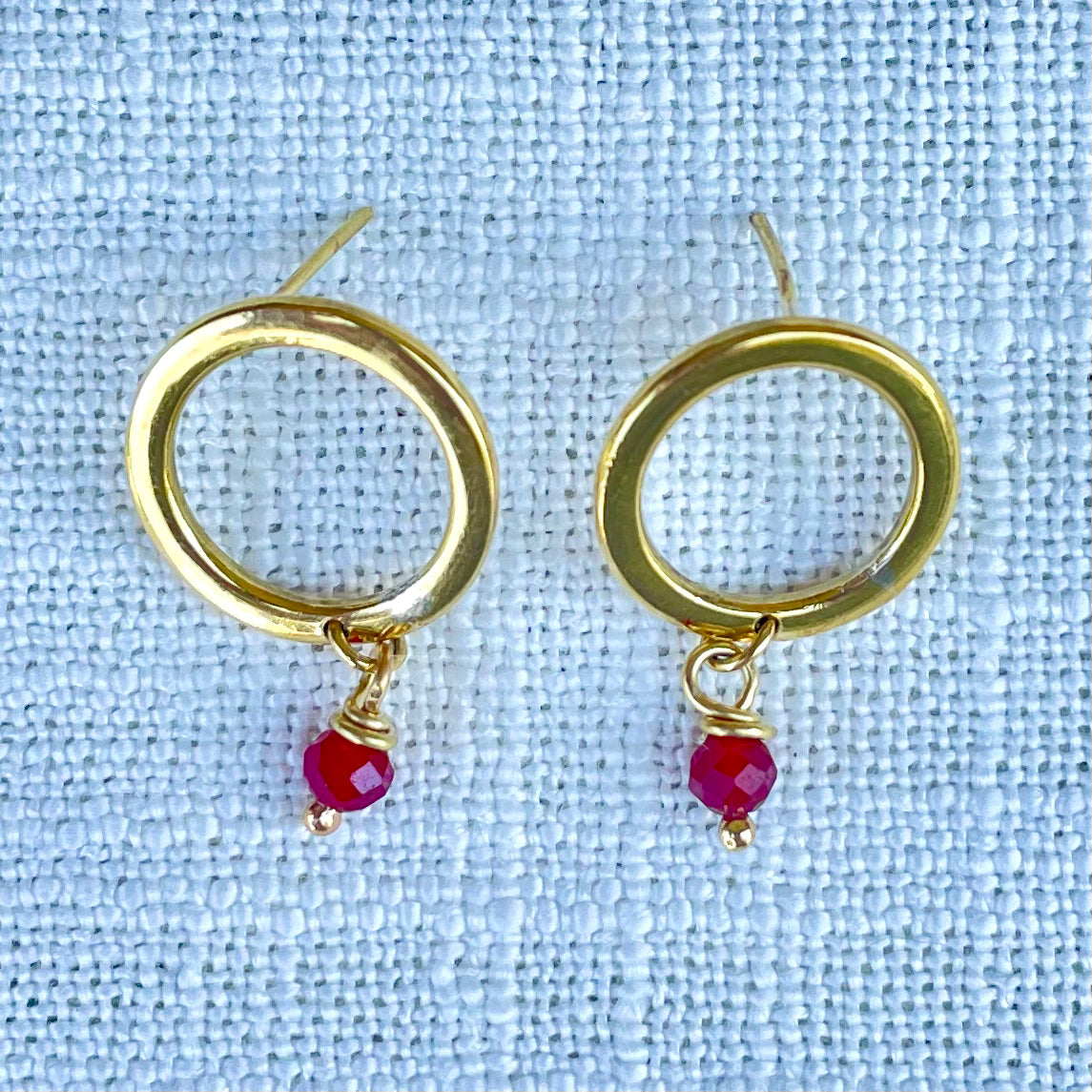 Magenta Studs