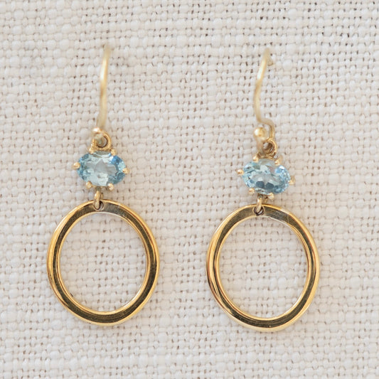 Sky Blue Topaz Orb Drops