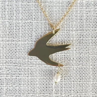 The Swallow Silhouette Pendant